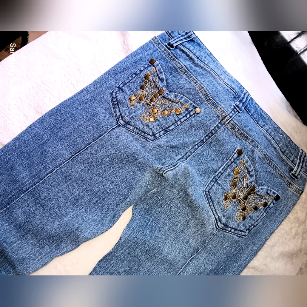 Missimo Supply Co.,  Women Low Rise, Flare Blue Jeans